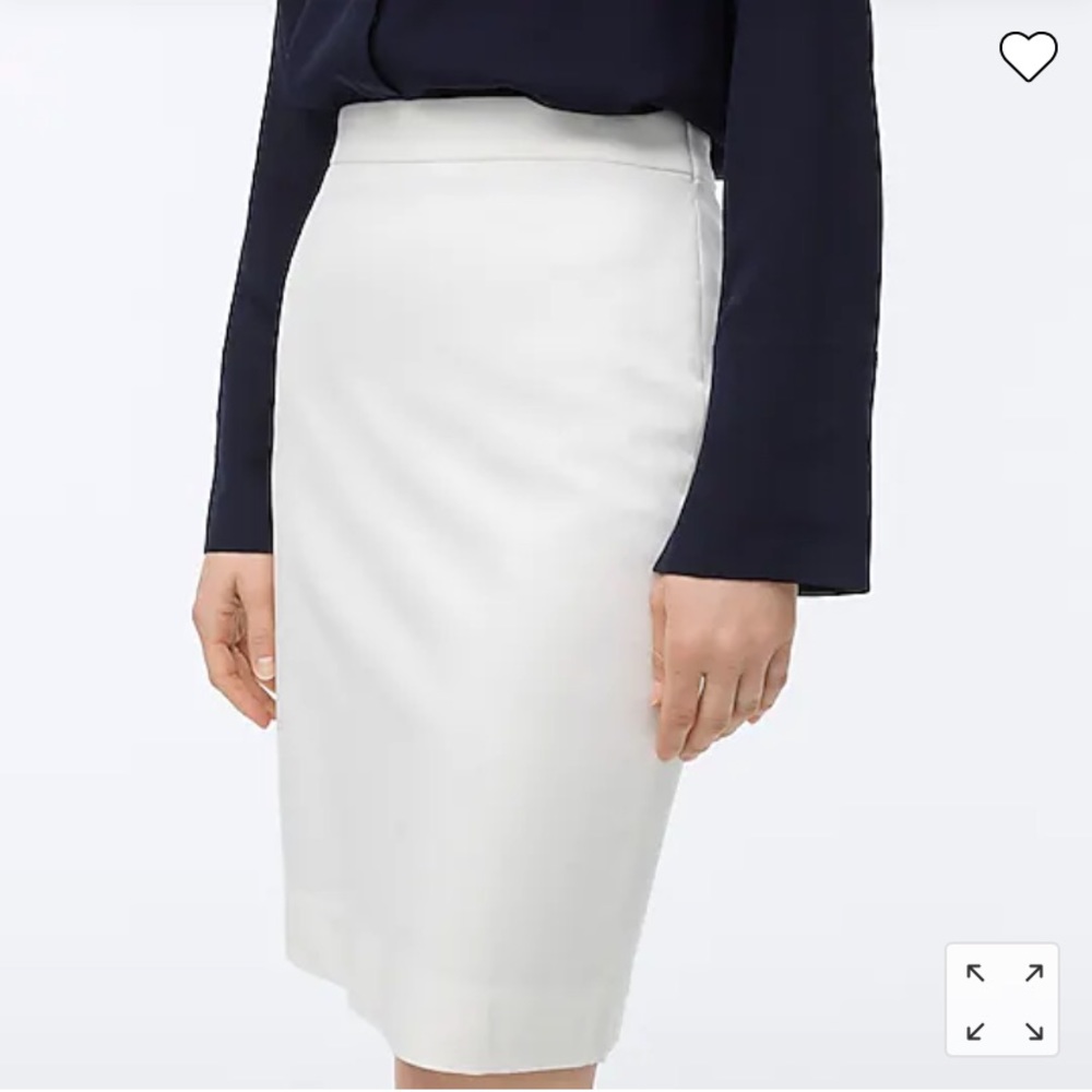 Fully lined white pencil skirt